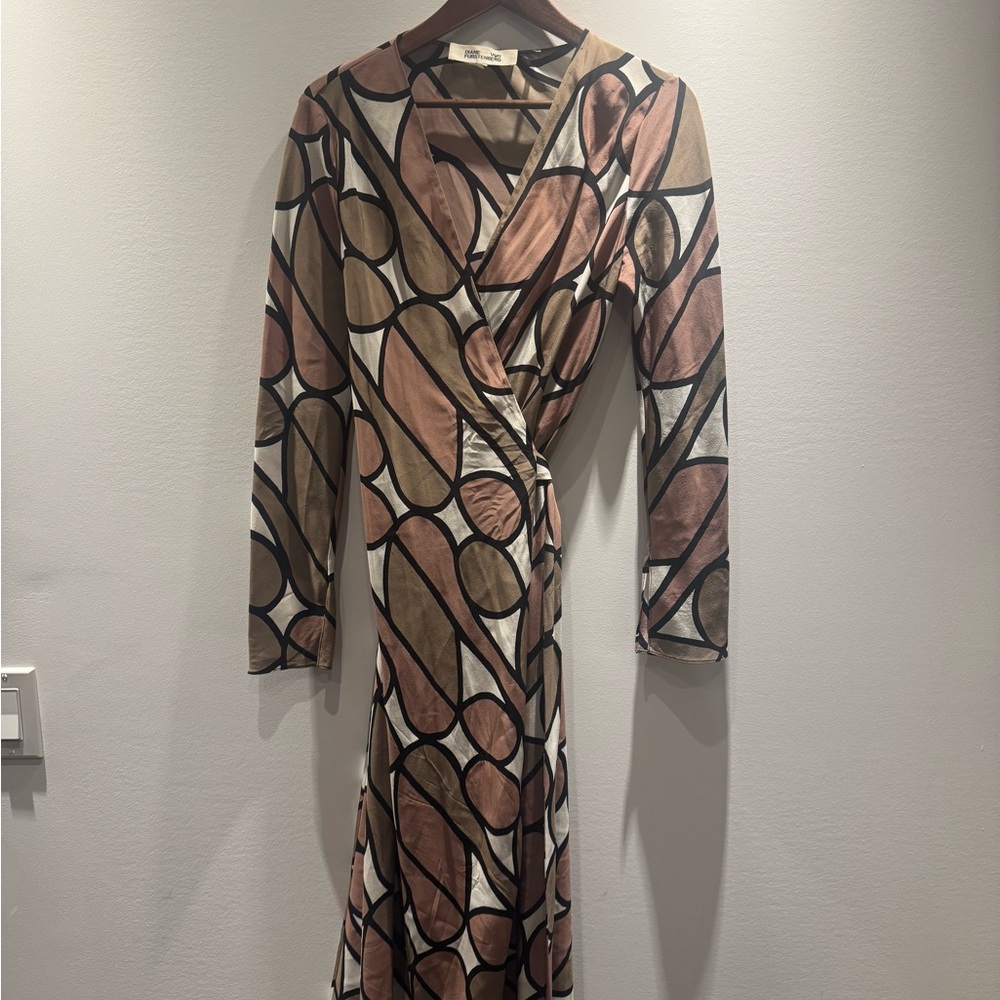 Diane Von Furstenberg Multicolor Long Sleeve Dress